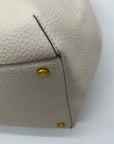 Donna Karan Ivory Pebbled Leather Slouchy Shoulder Bag
