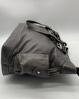 The Real McCoy Grey Pebbled Leather Western Style Tote Bag