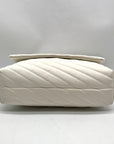 Tory Burch Ivory Leather Kira Chevron Convertible Shoulder Bag