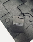 Valentina Fiore Woven Black Leather Messenger Crossbody Bag