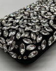 I.N.C. International Concepts Black East West Embellished Minaudiere Convertible Clutch