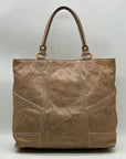 Juicy Couture Beige Faux Leather Tote Bag
