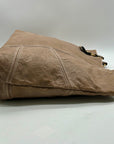 Juicy Couture Beige Faux Leather Tote Bag