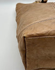 Juicy Couture Beige Faux Leather Tote Bag