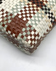 Salvatore Ferragamo Multicolor Woven Leather Gancini Shoulder Bag