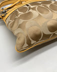 Coach Khaki and Yellow Signature Canvas Convertible Crossbody Bag 19698
