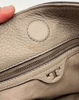 Unbranded Gray Pebbled Leather Crossbody Bag