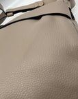 Unbranded Gray Pebbled Leather Crossbody Bag