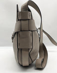 Unbranded Gray Pebbled Leather Crossbody Bag
