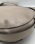 Unbranded Gray Pebbled Leather Crossbody Bag