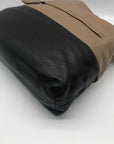 Brighton Brown & Black Leather Color-block Shoulder Bag
