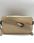 Coach Ivory Pebbled Leather Charter Slim Crossbody Bag CC070