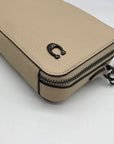 Coach Ivory Pebbled Leather Charter Slim Crossbody Bag CC070