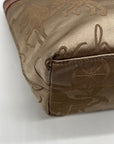 Coach Khaki And Pink Horse & Carriage Canvas Tote F14482