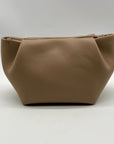 La Portegna Taupe Leather Marta Wristlet