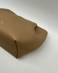 La Portegna Taupe Leather Marta Wristlet