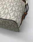 Michael Kors Cream Coated Canvas Cindy Signature Backpack