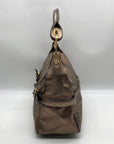Jimmy Choo Metallic Bronze Leather Tulita Hobo Bag