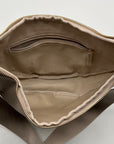 July Beige Canvas Crescent Everyday Crossbody Bag