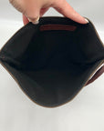 Alex And Ani Brown Leather Gabriel Fold Over Clutch