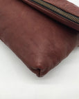 Alex And Ani Brown Leather Gabriel Fold Over Clutch