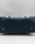 Dana Buchman Blue Pebbled Faux Leather Shoulder Bag