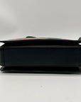 Anuschka Hand-Painted Leather Black Floral and Cheetah Design Crossbody