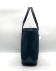 Michael Kors Navy Fulton Textured Canvas and Leather Trim Medium Tote