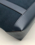 Michael Kors Navy Fulton Textured Canvas and Leather Trim Medium Tote