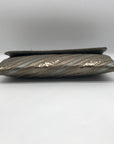Oleg Cassini Vintage Metallic Snakeskin Leather Crossbody Clutch