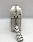 Michael Kors Optic White Quilted Leather Jet Set Crossbody Bag