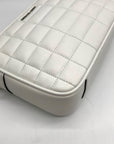 Michael Kors Optic White Quilted Leather Jet Set Crossbody Bag