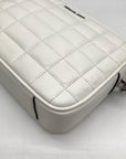 Michael Kors Optic White Quilted Leather Jet Set Crossbody Bag