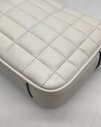 Michael Kors Optic White Quilted Leather Jet Set Crossbody Bag