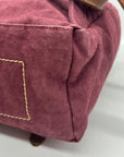 Old Trend Burgundy & Brown Canvas With Leather Trim KnoxBackpack