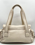 Michael Kors Ivory Pebbled Leather Vintage Shoulder Bag