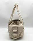 Michael Kors Ivory Pebbled Leather Vintage Shoulder Bag