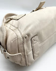 Michael Kors Ivory Pebbled Leather Vintage Shoulder Bag