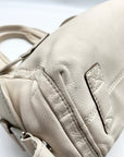 Michael Kors Ivory Pebbled Leather Vintage Shoulder Bag