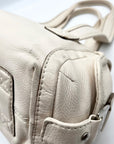 Michael Kors Ivory Pebbled Leather Vintage Shoulder Bag