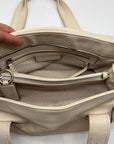 Michael Kors Ivory Pebbled Leather Vintage Shoulder Bag