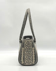 Laga Design Manor Blue & White Damai Embroidered Vegan Handbag