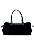 Kate Spade New York Black Velvety Corduroy Leather Trim Quinn Satchel