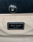 Kate Spade New York Black Velvety Corduroy Leather Trim Quinn Satchel