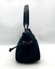 Kate Spade New York Black Velvety Corduroy Leather Trim Quinn Satchel