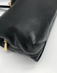 Michael Kors Black Pebbled Leather Jet Set Chain Shoulder Bag