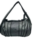 Aqua Madonna Gray Leather Hobo Bag