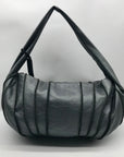 Aqua Madonna Gray Leather Hobo Bag