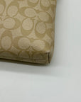 Coach Khaki And White Signature Coated Canvas Crossbody Bag-F58297