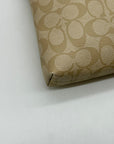 Coach Khaki And White Signature Coated Canvas Crossbody Bag-F58297